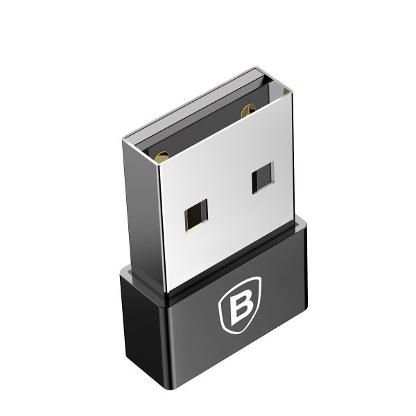 Baseus Exquisite USB to USB-C 2.4A Adapter (black) distributor