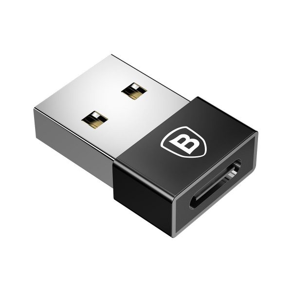 Baseus Exquisite USB to USB-C 2.4A Adapter (black) sk