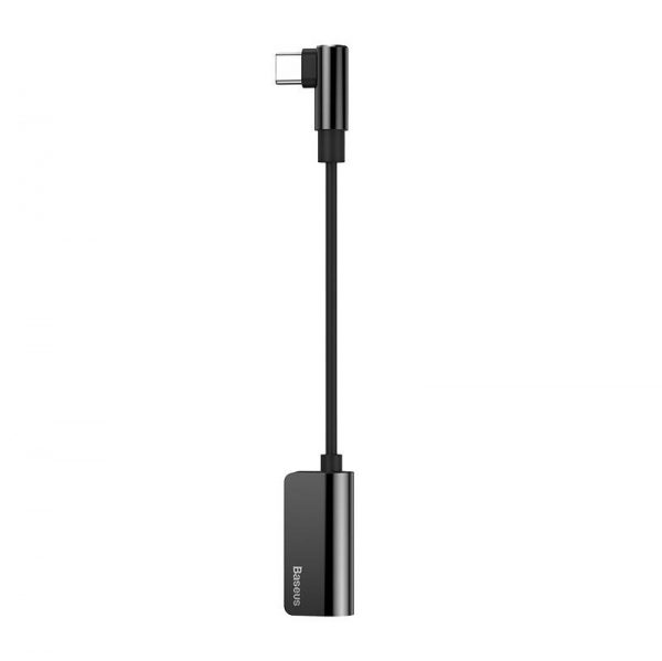 Baseus L45 Audio Adapter USB-C to Mini Jack 3.5mm and USB-C (Black) cena