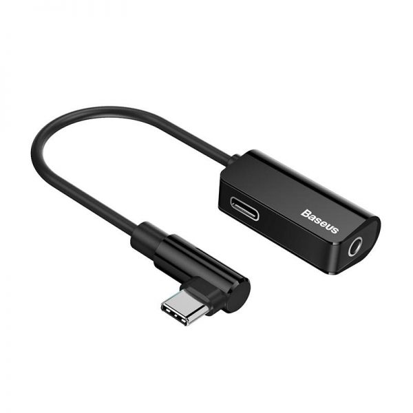 Baseus L45 Audio Adapter USB-C to Mini Jack 3.5mm and USB-C (Black) sk