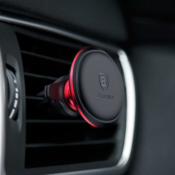 Baseus Magnetic Air Vent magnetic car holder for grid (Red) sk