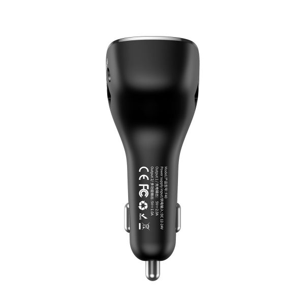 Baseus Streamer F40 AUX wireless MP3 car charger Black distributor