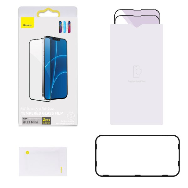 Baseus Tempered Glass Anti-blue 0.3mm for iPhone 13 Mini (2pcs) navod