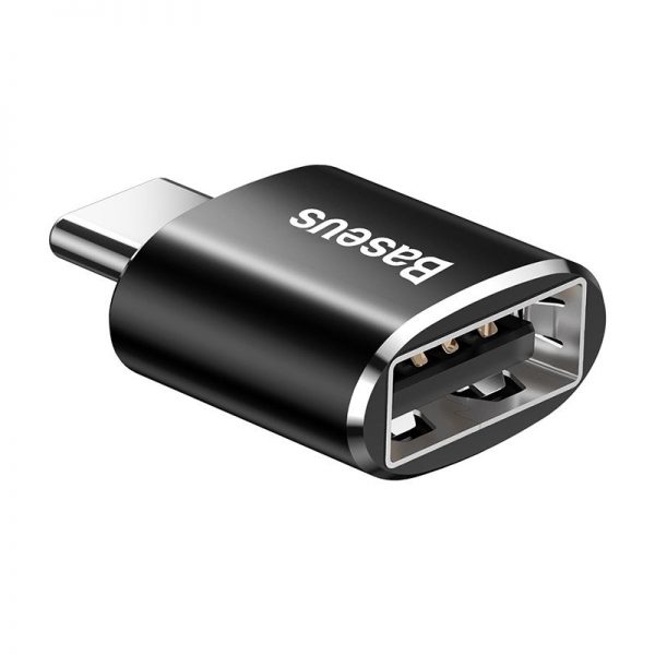 Baseus USB to USB Type-C Adapter 2.4A (Black) sk