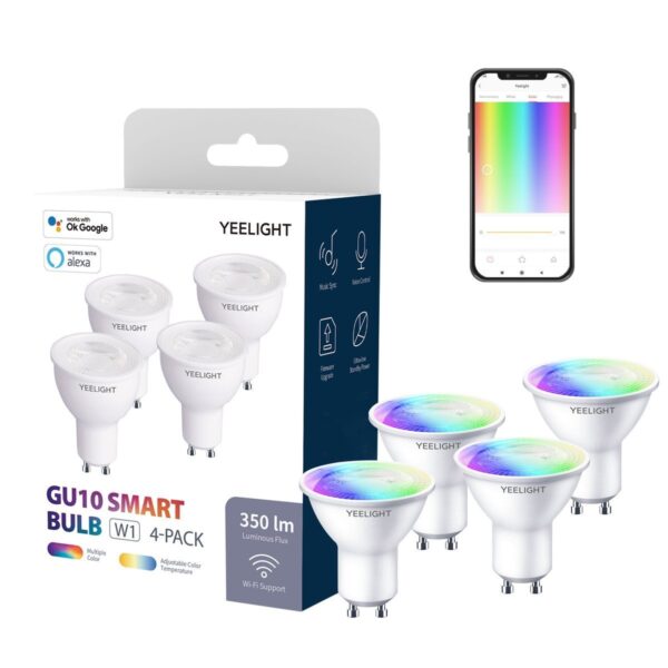 Yeelight GU10 Smart Bulb W1 (color) - 4pcs